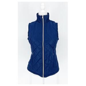 Serra Quilted Full Zip Blue Vest Size Small